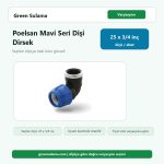 Poelsan Mavi Seri Kablin Dişi Dirsek Galvaniz Metal Yüzükl Poelsan Kaplin Ek Parçalar ürün görseli