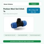 Poelsan Mavi Seri Kablin Erkek TE (Dişli Çıkışlı) 63 x 2" Poelsan Kaplin Ek Parçalar ürün görseli