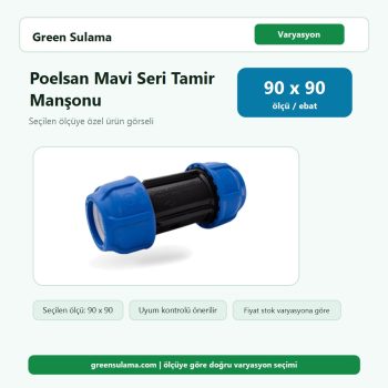 Poelsan Mavi Seri Tamir Manşonu (Kayar Manşon) 90 Poelsan Kaplin Ek Parçalar ürün görseli