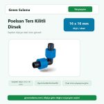 Poelsan Ters Kilitli Dirsek 16x16 Poelsan Damlama Sulama Sistemleri ürün görseli