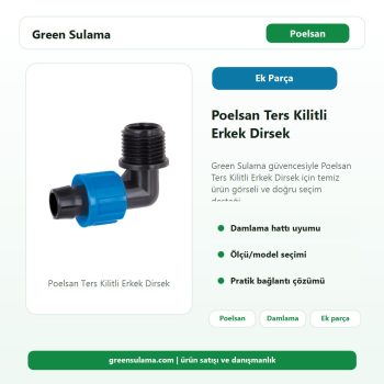 Poelsan Ters Kilitli Erkek Dirsek Green Sulama ana ürün görseli