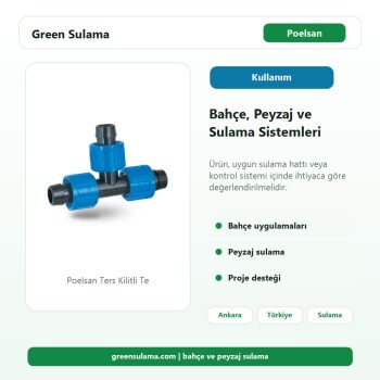 Poelsan Ters Kilitli Te bahçe peyzaj sulama kullanım alanı görseli