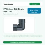Poelsan PP Fittings Dişli Dirsek Dişi Dişi 2" x 2" Poelsan PP Fittings Dişli Malzemeler ürün görseli