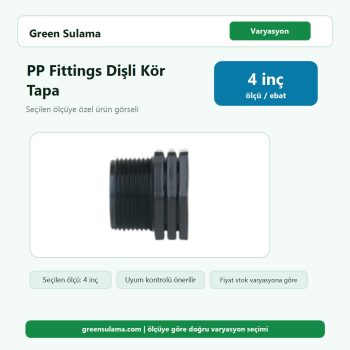 Poelsan PP Fittings Dişli Kör Tapa 4" Poelsan PP Fittings Dişli Malzemeler ürün görseli