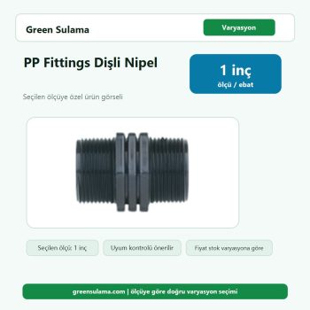 Poelsan PP Fittings Dişli Nipel 1" x 1" Poelsan PP Fittings Dişli Malzemeler ürün görseli
