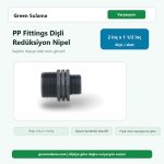 Poelsan PP Fittings Dişli Redüksiyon Nipel 2" x 1 ½" Poelsan PP Fittings Dişli Malzemeler ürün görseli