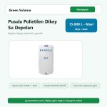Pusula Polietilen Dikey Su Depoları Mavi 15.000lt Pusula Su Depoları ürün görseli