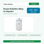 Pusula Polietilen Dikey Su Depoları – Mavi / 200lt urun gorseli