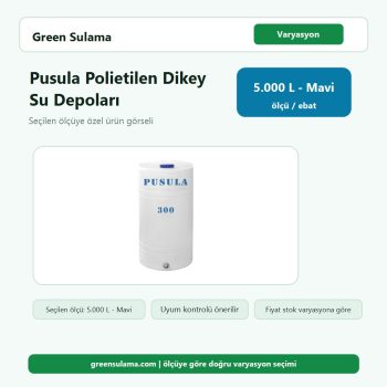 Pusula Polietilen Dikey Su Depoları – Mavi / 5.000lt urun gorseli
