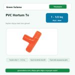 Üzümcü Pvc Hortum Te – 1″ • 1/2″ urun gorseli