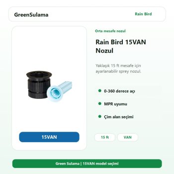 Rain Bird VAN Serisi Sprey Nozul 15VAN Rain Bird Otomatik Sulama Sistemleri ürün görseli