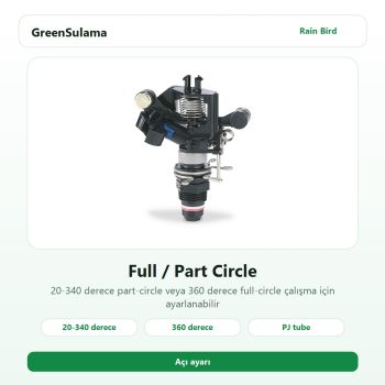 Rain Bird 2045 PJ full circle part circle ayarı