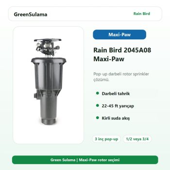 Rain Bird 2045A08 Maxi-Paw pop-up darbeli rotor sprinkler