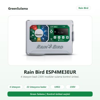 Rain Bird ESP4ME3EUR 4 istasyon bazlı modüler sulama kontrol ünitesi