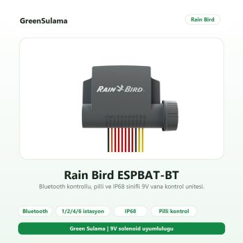 Rain Bird ESPBAT-BT Bluetooth pilli 9V sulama kontrol ünitesi