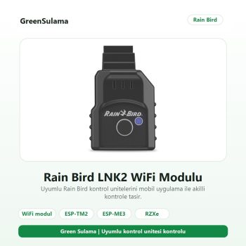 Rain Bird LNK2 WiFi modülü akıllı sulama kontrol görseli