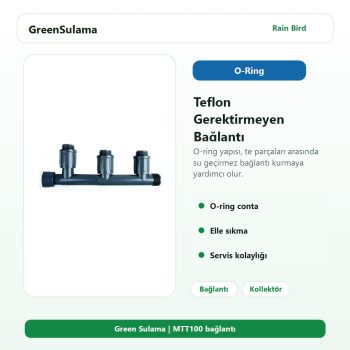 Rain Bird MTT100 o-ring sızdırmaz bağlantı