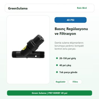 Rain Bird PRF100RBY 40 psi basınç regülasyonu