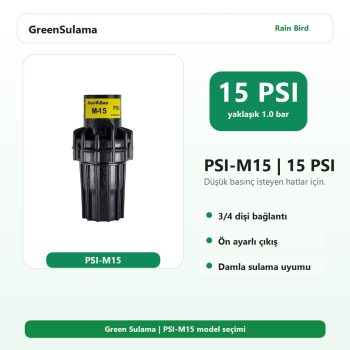 Rain Bird PSI-M15 15 PSI basınç regülatörü tekil ürün görseli