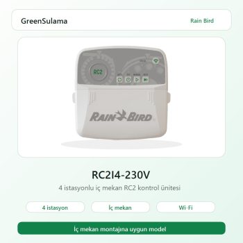 Rain Bird RC2I4 230V 4 istasyon iç mekan kontrol ünitesi