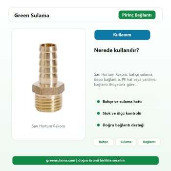 Sarı Hortum Rekoru sulama sistemi kullanım alanı görseli