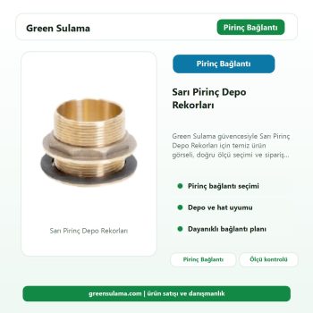 Sarı Pirinç Depo Rekorları Green Sulama ana ürün görseli
