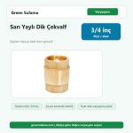 Sır Sarı Yaylı Dik Çekvalf 3 4" Sır Pirinç Malzemeler ürün görseli