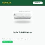 Sertsan Şeffaf Spiralli Hortum ön sipariş görseli