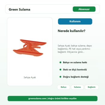 Sehpa Ayak sulama sistemi kullanım alanı görseli
