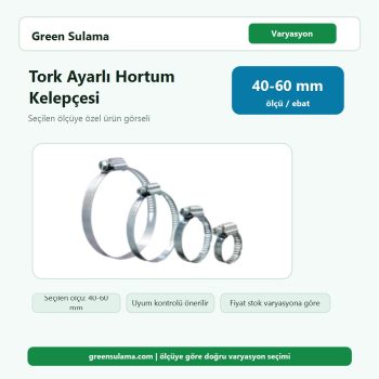 Tork Ayarlı Hortum Kelepçesi 40 60 Tork Hortum Kelepçeleri ürün görseli