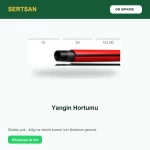 Sertsan Yangın Hortumu ön sipariş görseli
