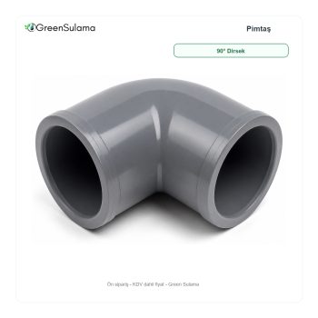 Pimtaş UH-PVC 90° Yapıştırma Muflu Dirsek ürün görseli - Green Sulama