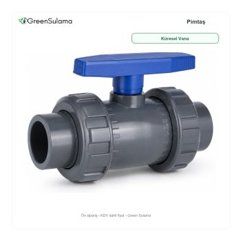Pimtaş U-PVC Yapıştırma Muflu Küresel Su Vanası ?r?n g?rseli - Green Sulama