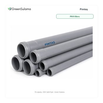 Pimtaş U-PVC Yapıştırma Muflu Boru PN10 ürün görseli - Green Sulama