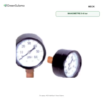 MECK MANOMETRE 0-6 bar Çelik Gövdeli Manometre ürün görseli - Green Sulama