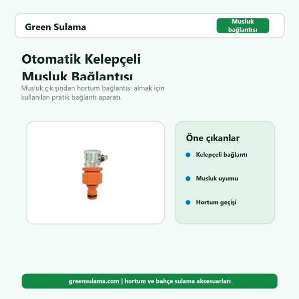 Hortum bağlantı aparatı ölçü, rekor ve musluk uyumu