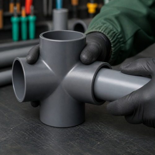 Pimtaş UH-PVC 90° Yapıştırma Muflu Kruva İstavroz – Ürün