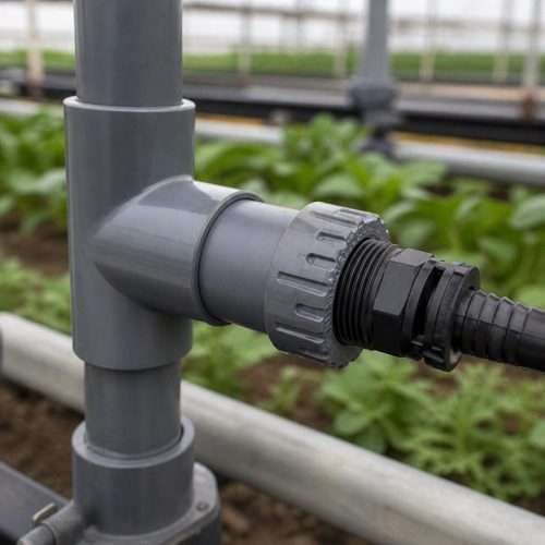Pimtaş UH-PVC çift taraf içten dişli redüksiyonlu adaptör tarımsal sulama uygulaması