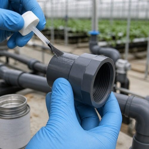 Pimtaş UH-PVC iç yapıştırma içten dişli adaptör solvent montaj detayı