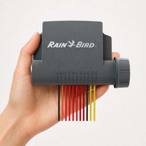 Rain Bird ESPBAT-BT 9V 4 istasyonlu Bluetooth kontrol ünitesi elde kullanım görünümü