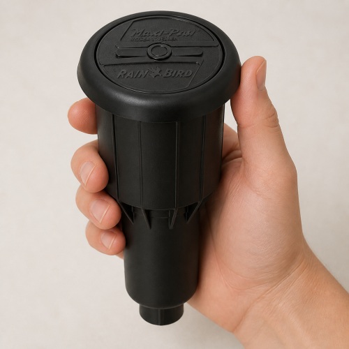 Rain Bird 2045A Maxi-Paw impact sprinkler kadın eliyle kavranmış